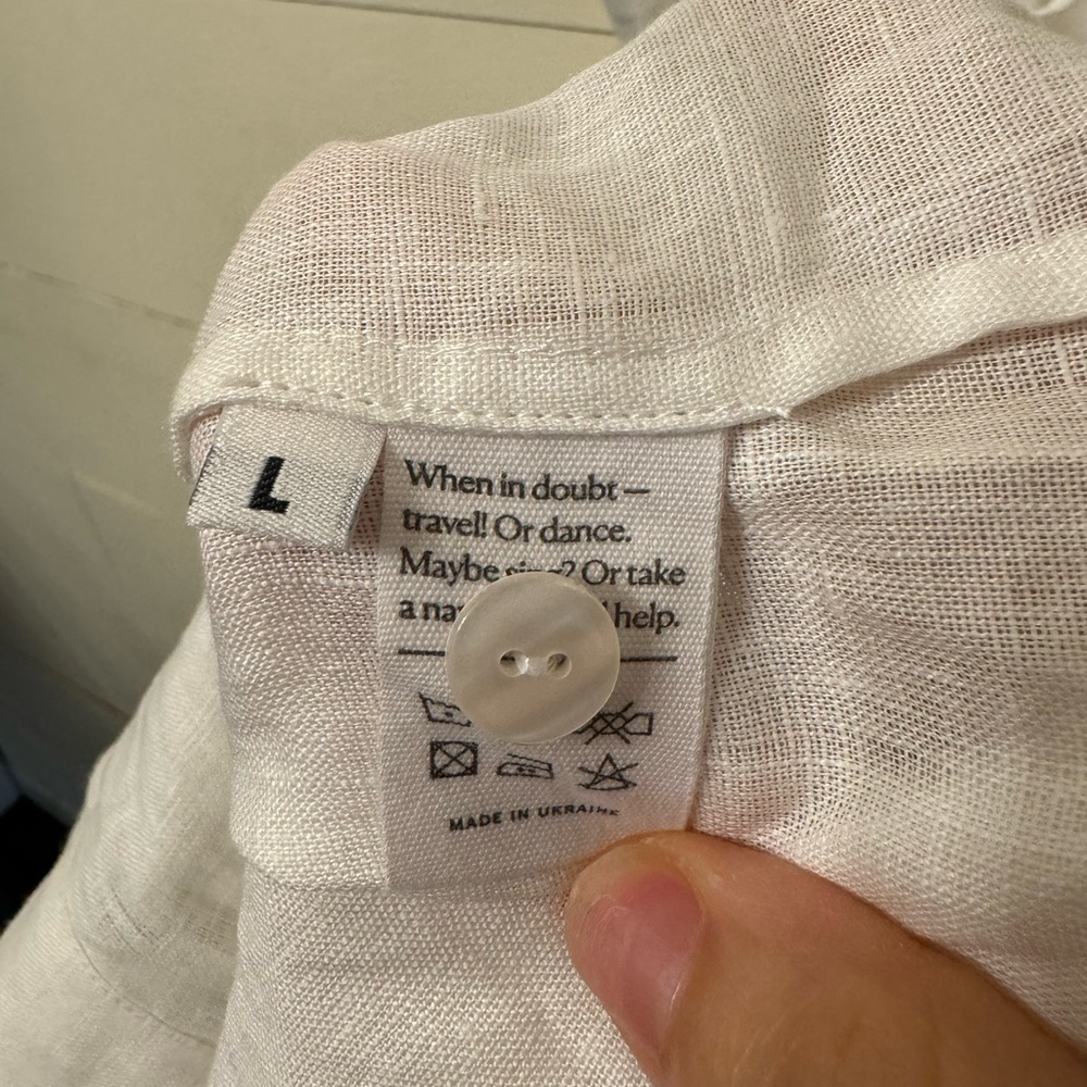SLEEPER Marquise Linen Lace-Up Dress in white - Picture 12 of 13